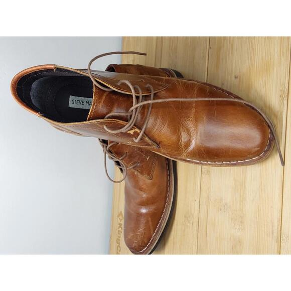 Stylish Steve Madden Brown Leather Boots - Picture 2 of 7